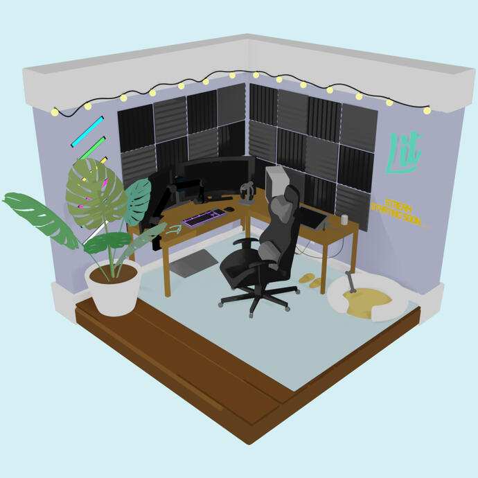 Isometric Gamer Room Isometric Gamer Room