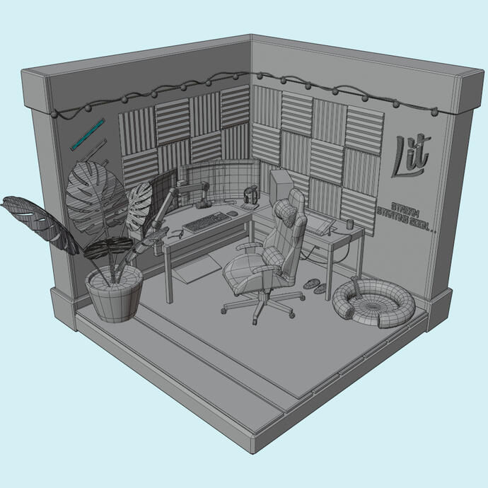 Isometric Gamer Room WF Isometric Gamer Room WF